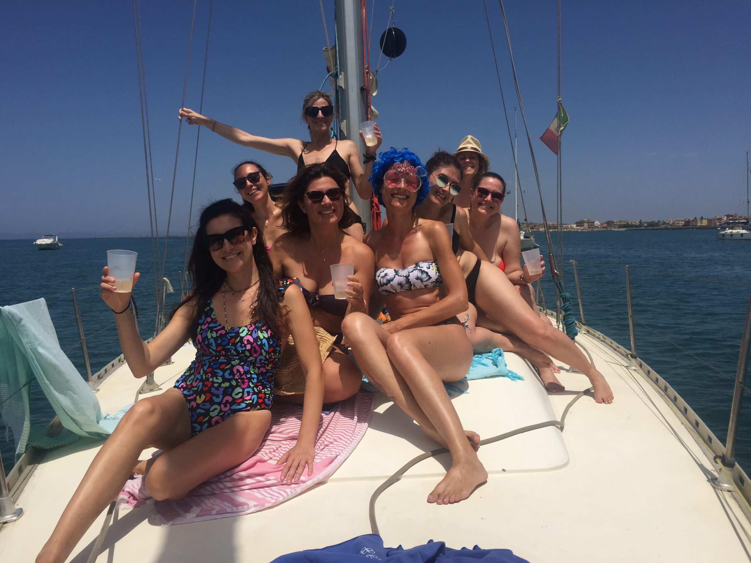 Nubilato a Ponza in barca a vela