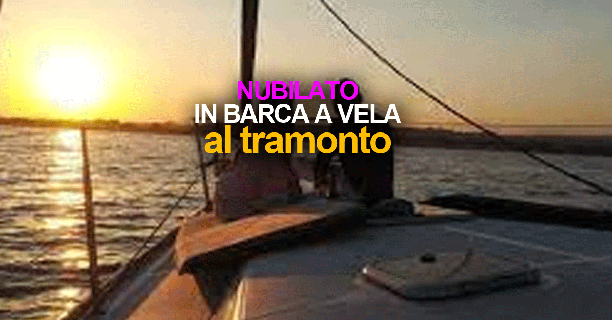 Nubilato a Ponza in barca a vela al tramonto